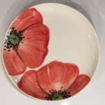 Assiette avec motif coquelicot